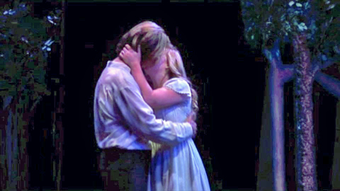 The Newlyweds kiss